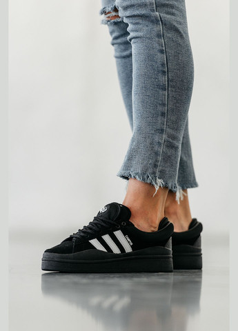 Кросівки жіночі Adidas Campus x Bad Banny black | Адідас Кампус чорні No Brand чорні демісезони (315683562)