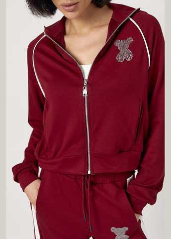 Спортивный костюм с мишкой из термостразов - бежевый Lurex (324392904)