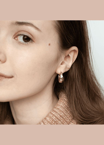 Минималистичные серьги-лодочки овальной формы элегантные золотистые базовые для девушки нежные классический стиль винтаж лолита No Brand (317349876)