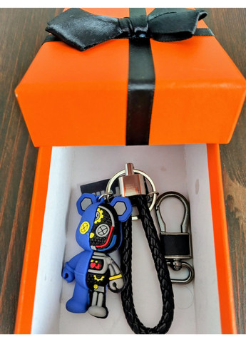 Брелок Ведмежа Bearbrick Кіборг Синьо-чорний Supreme (342113137)