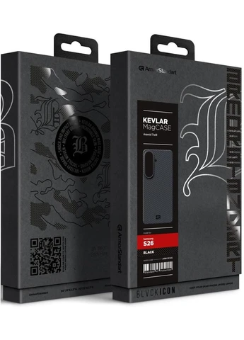 Чохол до мобільного телефона BlackIcon Aramid Twill MagCase Samsung S26 Black (ARM90145) ArmorStandart (390921510)