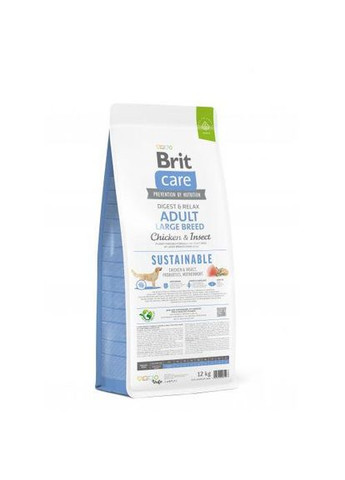 Сухий корм Care Dog Sustainable Adult Large Breed для собак великих порід, з куркою та комахами, 12 кг Brit (362584573)