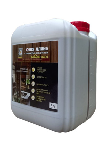 Масло льняное с карнаубским воском освещено 5 л для дерева. LISSOL (315401696)