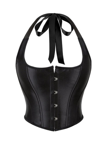 Корсет на зав'язках стрічках із бретелями 12 Plastic Bones з підтримкою бюста, чорний, Star Night (369143672)