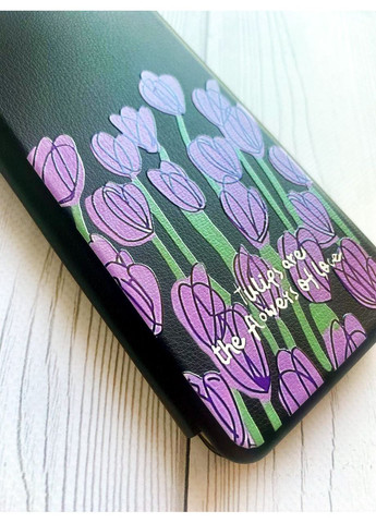 Чохол-книжка з малюнком для Xiaomi Redmi 7A Чорний:: Тюльпани (принт 265) G-Case (359497591)