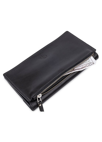 Практичное стильное портмоне унисекс 11558 Черный Grande Pelle (331908278)
