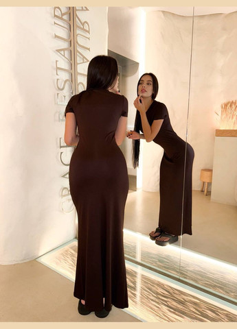 Коричнева кежуал сукня INLABEL однотонна