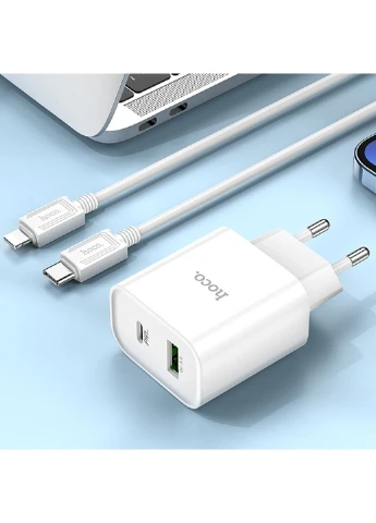МЗП C80A Plus Rapido PD20W+QC3.0 (1Type-C/1USB) + Type-C to Lightning Hoco (389069373)