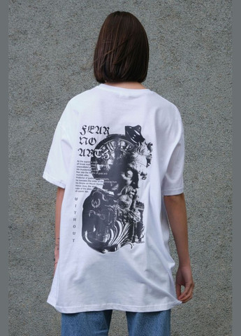 Оверсайз футболка з принтом greek white Without (325989226)