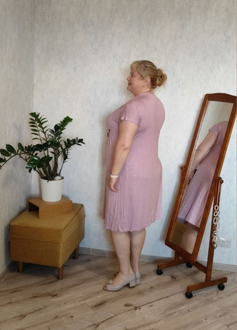 Пудровая домашний рубашка в горошек Nicoletta