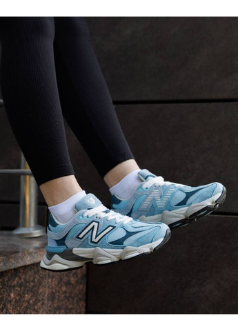 New Balance 9060 Chrome Blue (КОПИЯ) No Brand голубые всесезоны (372075127)