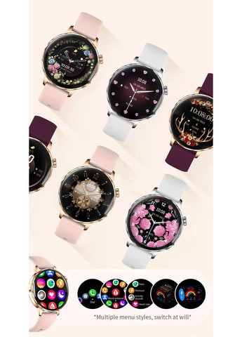 Смарт-часы женские I220 Gold Silicon (разговор, тонометр, пульсоксиметр) Lemfo (373019934)