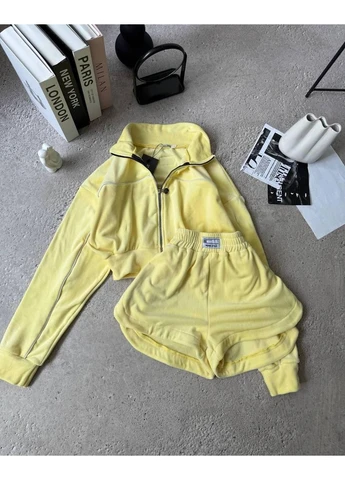 Женский костюм двойка: кофта + шорты No Brand (393271986)