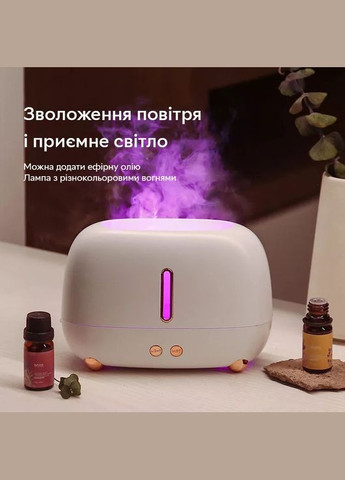 Увлажнитель воздуха, портативный аромадифузор с имитацией огня A318 250 мл, White ПРИМЯТАЯ КОРОБКА Kinscoter (322415379)