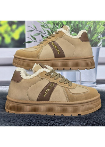 Зимние женские зимние кроссовки с искусственным мехом тедди Gipanis из искусственного нубука