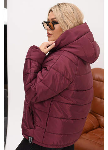 Бордовая зимняя теплая зимняя куртка-бомбер из водонепроницаемой плащевки — замеры в описании куртка-пальто DK/DL Мода без кордонів