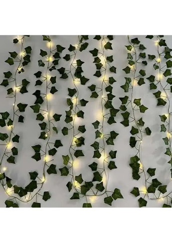 Искусственный плющ лоза гирлянда гибкая с подсветкой светодиодная на батарейках 25,2 м 960 листьев (478744-Prob) Unbranded (311280165)