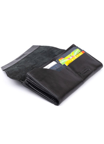 Мужской клатч глянцевый с магнитом из натуральной кожи черный (sku_11316) No Brand (327819789)