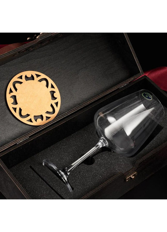 Подарунковий набір для вина на 1 бокал та костери Bohemia (364550590)