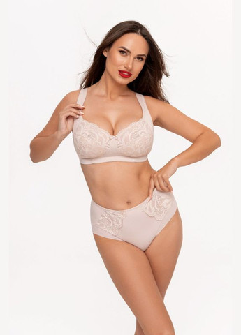 Пудровий бюстгальтер без кісточок з напівущільненими чашками Kalyna без кісточок