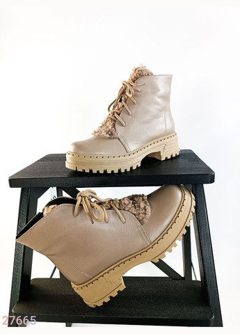 Зимние зимние ботинки No Brand с мехом, со шнуровкой