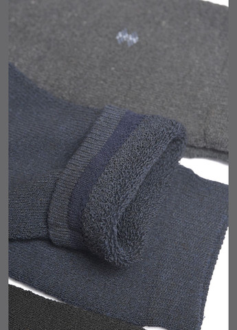 Комбіновані набір шкарпеток чоловічих махрових 3 штуки Let's Shop однотонні (304368463)