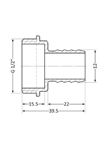 Штуцер Standart 12х1/2" НР SD4271512 Thermo Alliance (397093824)