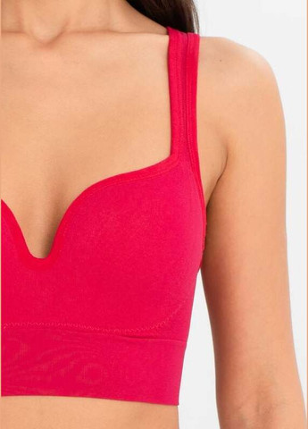 Женский кроп топ с эффектом пуш ап спортивный базовый бюстье с широкими бретельками без застежки для женщин No Brand (296285705)