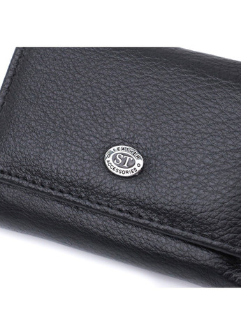 Небольшое женское портмоне с монетницей из натуральной кожи 22730 Черный st leather (298092959)