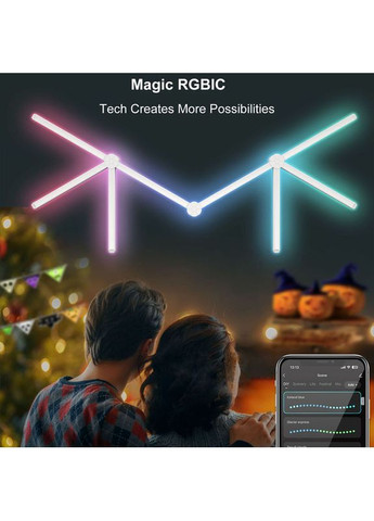 Модульный настенный светильник LED RGB 5V SAL-014B 9pcs Bluetooth USB with app Epik (369668295)