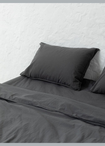 Комплект білизни із вареної бавовни Slate сімейний, Простирадло без резинки Leglo (300370720)