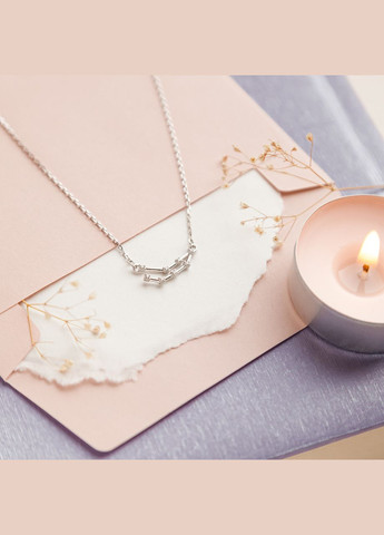 Колье серебряное знаки зодиака Козерог на тонкой цепочке с яркими фианитами. No Brand (354721405)