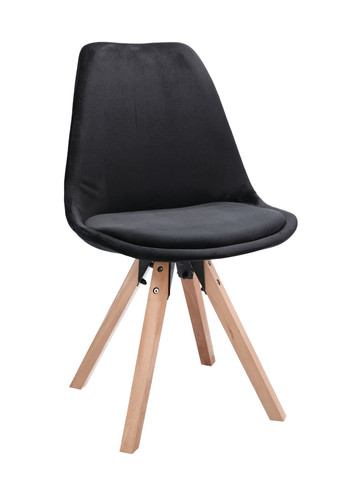 Стул Saida в скандинавском стиле с деревянными ножками черный Jumi (301538984)