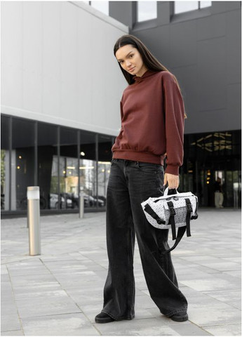 Велика тканинна жіноча поясна сумка бананка принт Square (1101038721) Sambag (361244809)