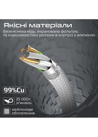 Кабель USB Type-C - MagSafe 3 200 см White (magcord-140pd.white) Promate (323088534)