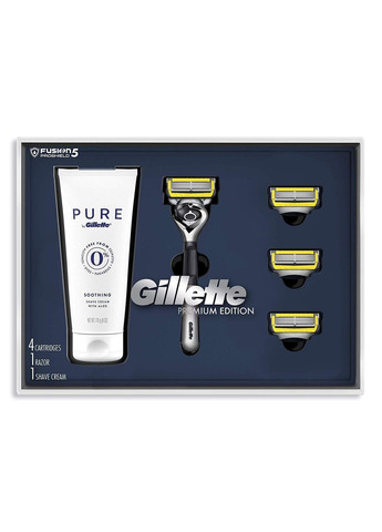 Подарочный набор для бритья Proglide Shield (1 станок 4 картриджа и крем для бритья 177 мл) Gillette (278773558)