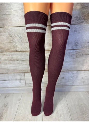 Бордовые гетры выше колена 35-39 600гтр6 бордо 6 пар SavSocks (385323047)