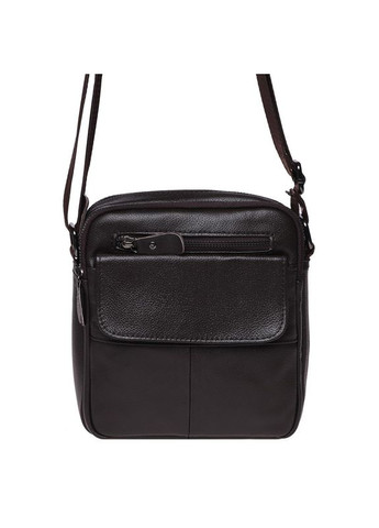 Сумка чоловіча шкіряна через плече коричневого кольору 100316 Brown Borsa Leather (302007843)