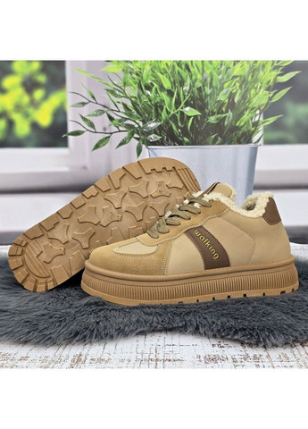 Зимние женские зимние кроссовки с искусственным мехом тедди Gipanis из искусственного нубука