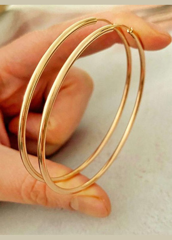 Позолочені Сережки-Кільця д.6см, Позолота No Brand (345742109)