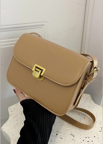 Женская сумка 8015 8018 кросс-боди бежевая No Brand (280918006)