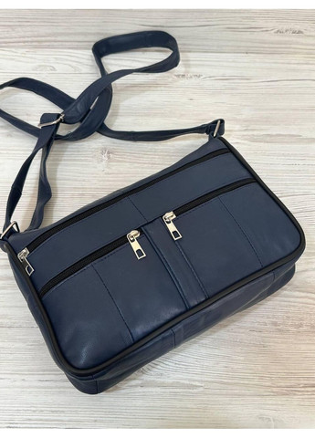 Жіноча шкіряна синя сумочка 102002 No Brand (355245020)