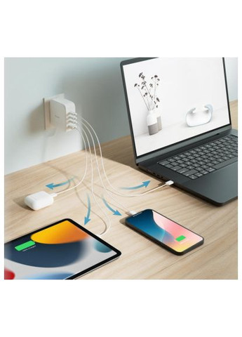 Зарядное устройство 3xUSB-C+1xUSB PD140W GaN white (DCF-141) D-Link 3xUSB-C + 1xUSB PD140W GaN white (371179765)