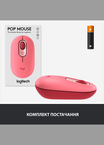 Мишка (910-006548) Logitech pop mouse bluetooth heartbreaker rose (268145241)