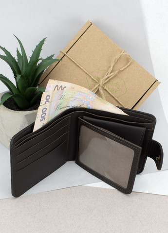 Подарунковий чоловічий набір №85: портмоне + обкладинка на паспорт (коричневий) HandyCover (278320064)