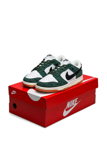 Зеленые демисезонные кроссовки женские, вьетнам Nike SB Dunk Low Green Snake