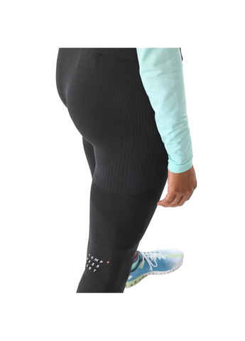 Черные демисезонные леггинсы winter running legging wmn Compressport