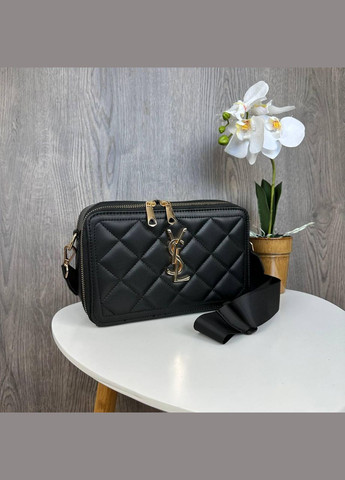 Стильна стьобана міні сумочка клатч на плече з екошкіри чорна (sku_1260) No Brand (330575761)