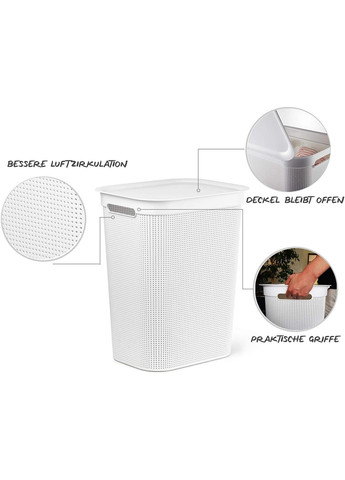 Корзина для белья пластиковая Brisen 50 л (10235) Капучино. Rotho (334008272)