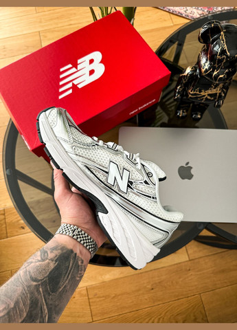 Білі Осінні кросівки чоловічі і жіночі new balance 740 v2 white silver black | нью беланс 740 білі срібні No Brand